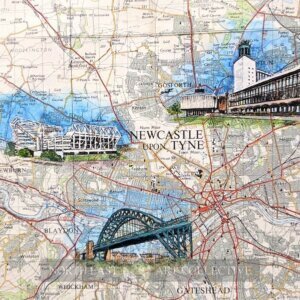 Newcastle Upon Tyne Mounted Giclee Print by Graham Caffull