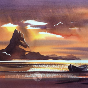 Red Lindisfarne Framed Original Watercolour by Matt Forster