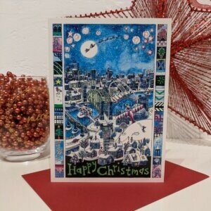 Christmas on the Quayside Christmas Card by Sarah Farooqi