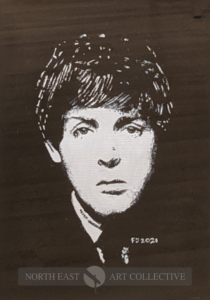 Paul McCartney Framed Original Acrylic by Fiona Sales