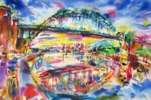 Quayside in May Original Acrylic on Canvas by Rasa Zilinskaite