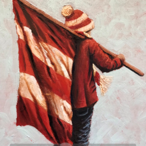 True Colours Red and White Mounted Giclee Print by Chris Cummings