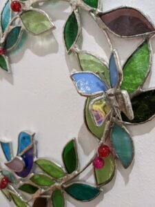 Butterfly Close Up Stained Glass by Clair-J Napier-McDonald